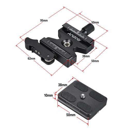Andoer CL-50LS Aluminum Alloy Quick Release Clamp And Quick