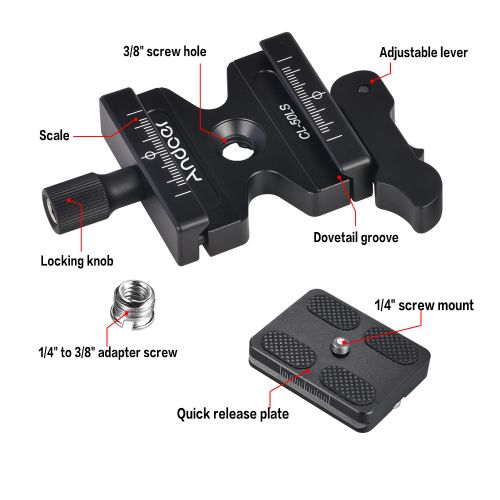 Andoer CL-50LS Aluminum Alloy Quick Release Clamp And Quick