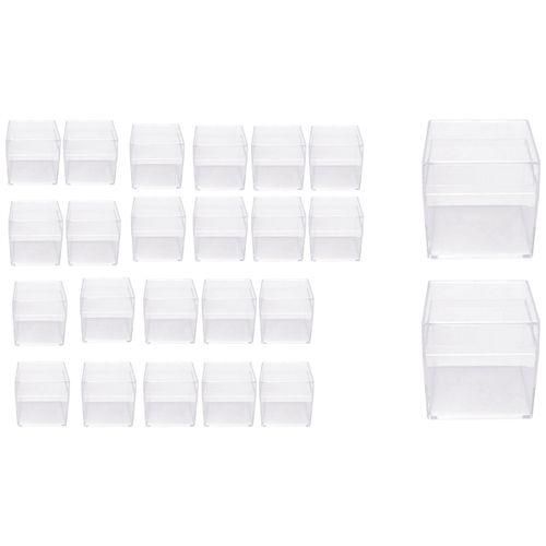 915 Generation 24 Pcs Square Transparent Plastic Packing Box Candy Box Jewelry Box Party Gift Birthday Gift Box