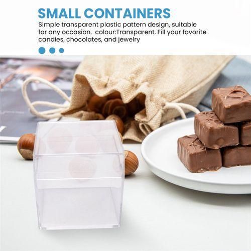 915 Generation 24 Pcs Square Transparent Plastic Packing Box Candy Box Jewelry Box Party Gift Birthday Gift Box
