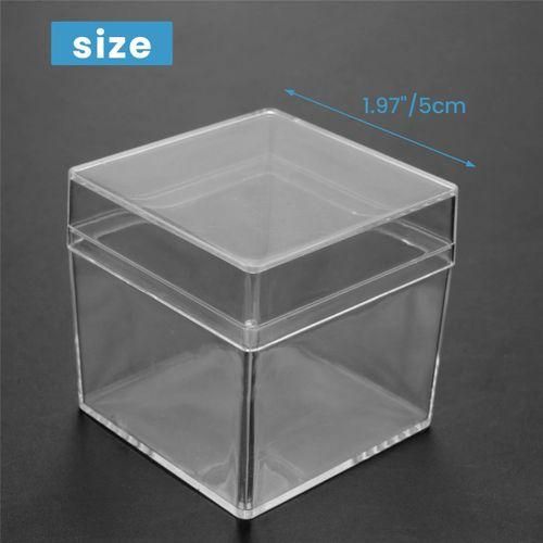 915 Generation 24 Pcs Square Transparent Plastic Packing Box Candy Box Jewelry Box Party Gift Birthday Gift Box