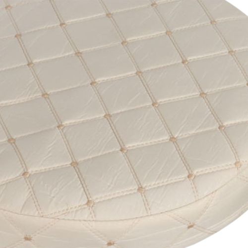 Grid Round Seat Cushion Sleeves Breathable Beige Grid
