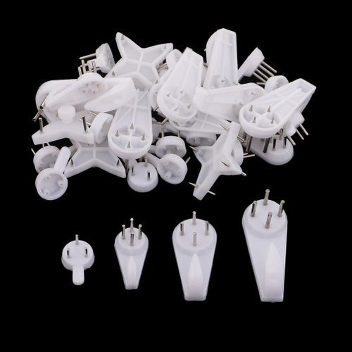 40pcs Picture  Hook Hanging HOOKS Hangers 4 Styles