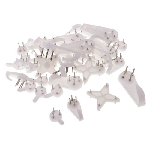 40pcs Picture  Hook Hanging HOOKS Hangers 4 Styles