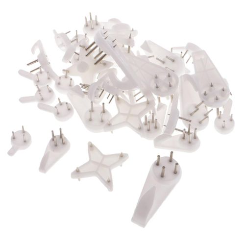 40pcs Picture  Hook Hanging HOOKS Hangers 4 Styles