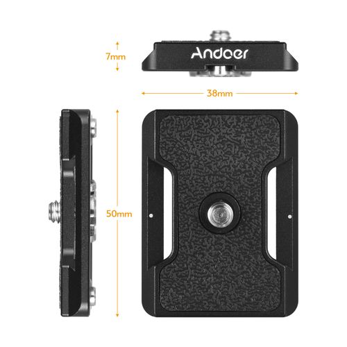 Andoer TY-50 Quick Release Plate Small QR Plate With Arca