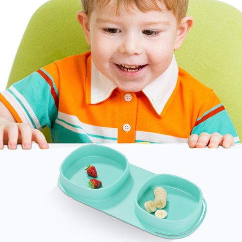 Silicone Plates for Baby Foldable Baby Dishes with 2 Bowls Portable Baby Feeding Supplies for Babies Toddlers Camping Picnic Travel Outdoor Dinner NO5297