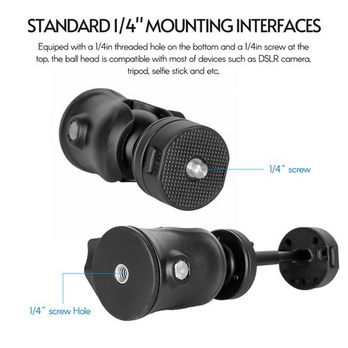 Panoramic Tripod Head Camera Mount Adapter Mini Ballhead