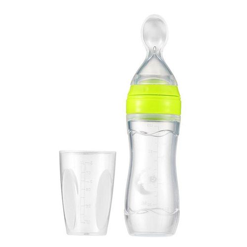 Baby Toddler Leak-proof Food Dispensing Spoon Juice Cereal Feeding Bottle 120ml