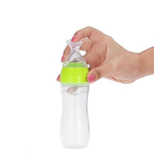 Baby Toddler Leak-proof Food Dispensing Spoon Juice Cereal Feeding Bottle 120ml