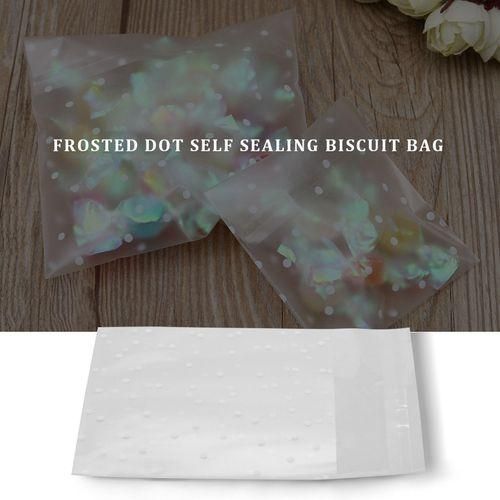 915 Generation 100pcs Frosted Cute Plastic Pack Candy Cookie Soap Packaging Bags Cupcake Self Adhesive Sample Gift Bag 10cm