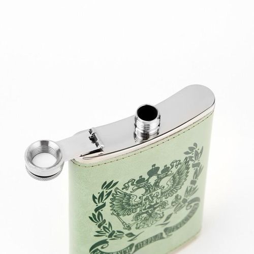9 Oz Stainless Steel Leather Whisky Hip Flask, Pocket Bottle Storage- Multicolor