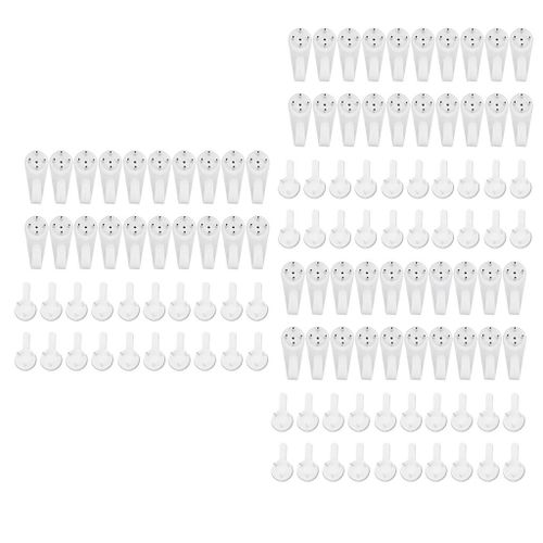 60pcs Plastic Invisible Traceless Photo Picture Frame Nail Hooks