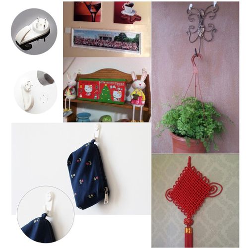 60pcs Plastic Invisible Traceless Photo Picture Frame Nail Hooks