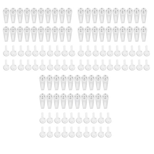 60pcs Plastic Invisible Traceless Photo Picture Frame Nail Hooks