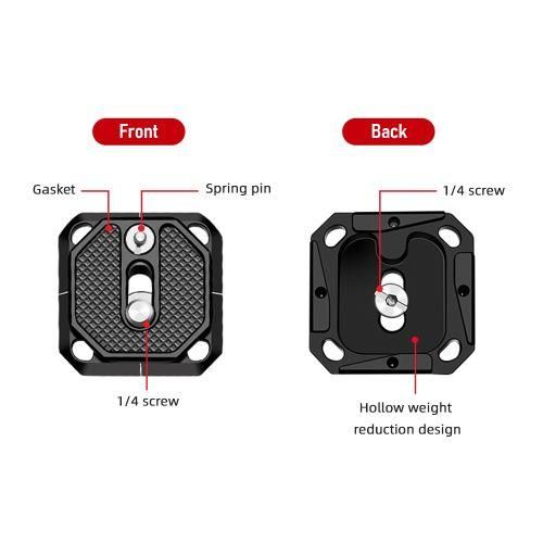 Quick Release Clamp Adapter Set With Quick Release Plate