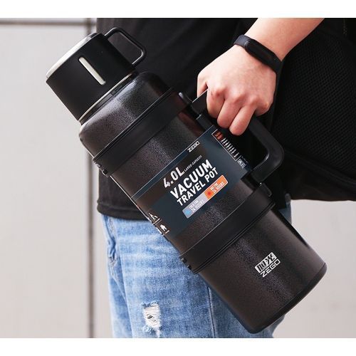 Zego Hot & Cold Stainless Steel Vaccum Insulated 4L, 72 Hour Flask- Multicolours.