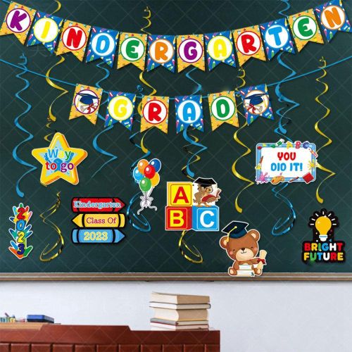 Kindergarten Graduation Banner Kindergarten Graduation Party Decor for Nursery School Kindergarten NO5238