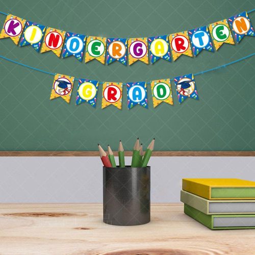 Kindergarten Graduation Banner Kindergarten Graduation Party Decor for Nursery School Kindergarten NO5238