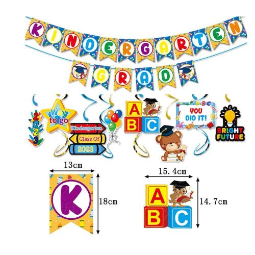 Kindergarten Graduation Banner Kindergarten Graduation Party Decor for Nursery School Kindergarten NO5238