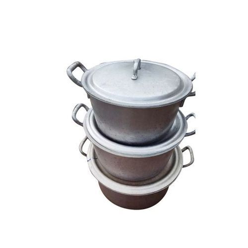 Set of 3pc Big Handle Sourcepans - Silver