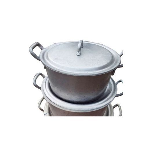 Set of 3pc Big Handle Sourcepans - Silver