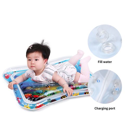 Inflatable Baby Water Mat Infant Tummy Time Playmat Toddler