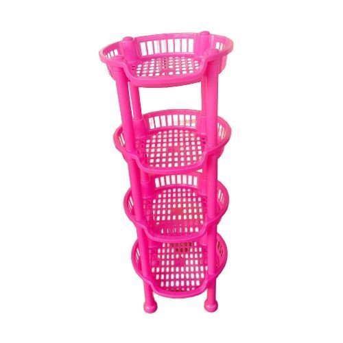 Kenpoly Multi Purpose Trolley For Kitchen Bathroom Bedroom - Pink