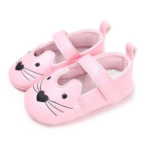 Cute Baby Girls First Walkers Cartoon Cat Soft Sole Baby Toldder Prewalkers Shoes New,13cm NO5116