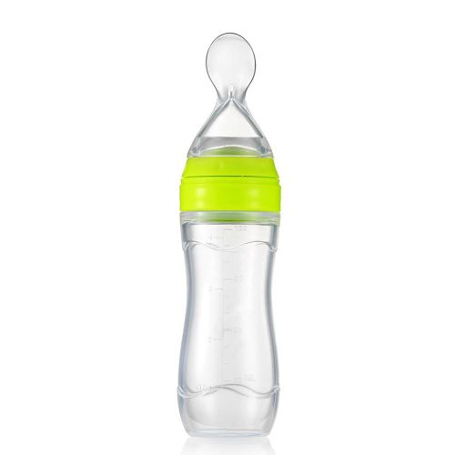 Baby Toddler Leak-proof Food Dispensing Spoon Juice Cereal Feeding Bottle 120ml NO5124