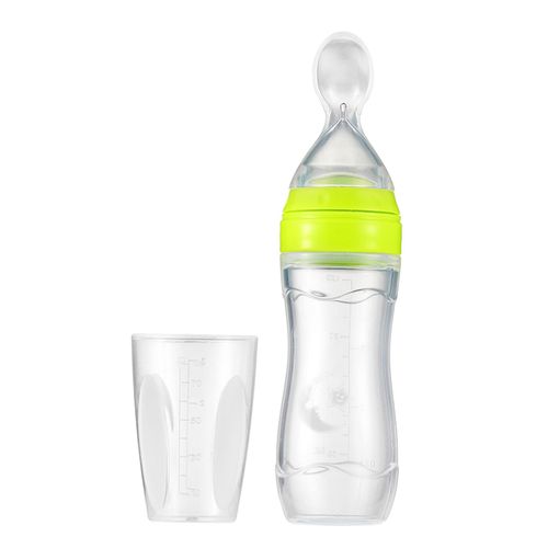 Baby Toddler Leak-proof Food Dispensing Spoon Juice Cereal Feeding Bottle 120ml NO5124