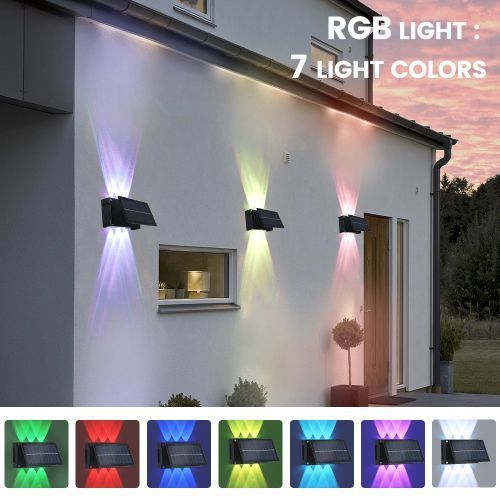 Waterproof Outdoor RGB Six-Head Colorful Wall Lamp - Colorful Light