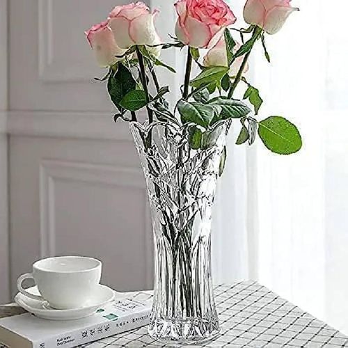 Crystal Decorative Flower Vase - Clear