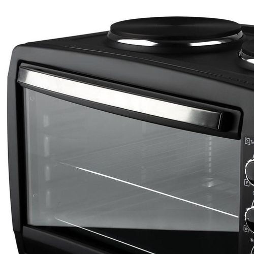 RAF 55L Electric Oven With Double Hotplate-Black