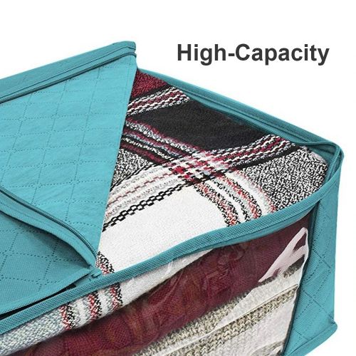 3 Pieces Non-woven Wardrobe Organizer - Blue