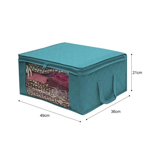3 Pieces Non-woven Wardrobe Organizer - Blue