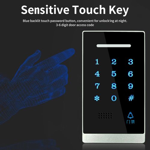 Access Control Keypad, Waterproof Backlight Door Access Control Keypad Password Keypad for House Apartment NO5119