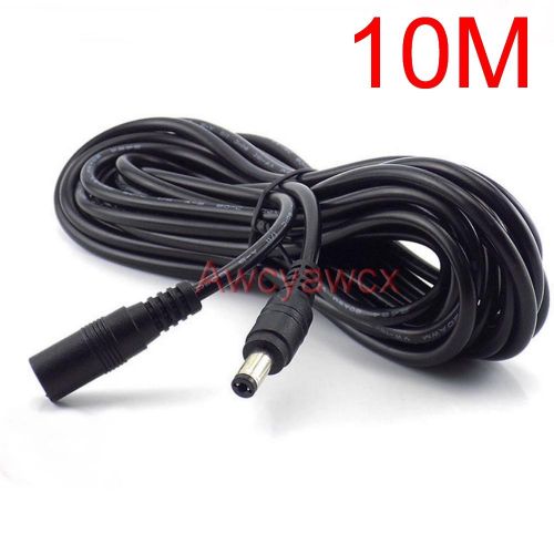 5.5mm x 2.1mm Power Extension Cable 1M 3M 5M 10M CCTV LED LCD DC Jack Socket Male to female plug 5V 6V 9V 12V adapter supply