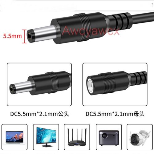 5.5mm x 2.1mm Power Extension Cable 1M 3M 5M 10M CCTV LED LCD DC Jack Socket Male to female plug 5V 6V 9V 12V adapter supply