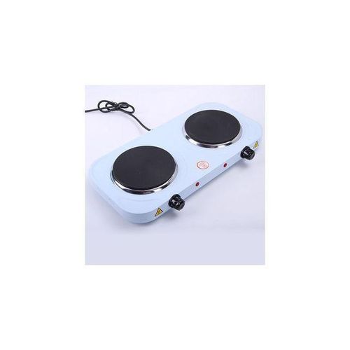 1000W Electric Portable Double Hot Plate - White