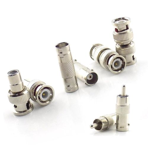 2Pcs BNC Female Connector to Female BNC Male to Male RCA Female BNC Female to RCA Male Adapter Plug for System CCTV Camera
