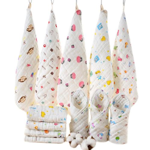 5 Pcs Baby Washcloths Organic Cotton Baby Wipes Soft Newborn Face Towel New,Cartoon NO5235