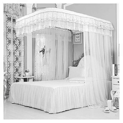 Two Stand Rail Mosquito Net - White - 5*6