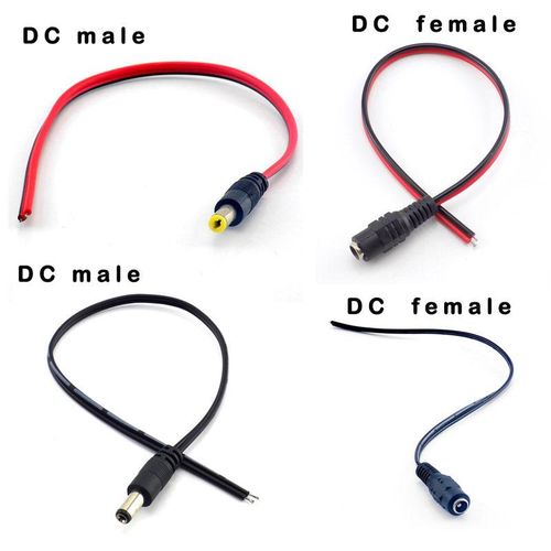 10pcs 12V AC DC Male Jack Adapter Power Cable Connectors Cords DC Female Wire for LED Strip Light Lamp CCTV Camera
