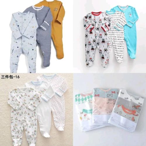 3pcs Baby overalls pack - colors may vary