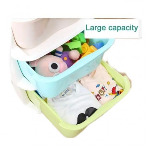 5 Tier Baby Plastic Laundry Storage - Multicolor