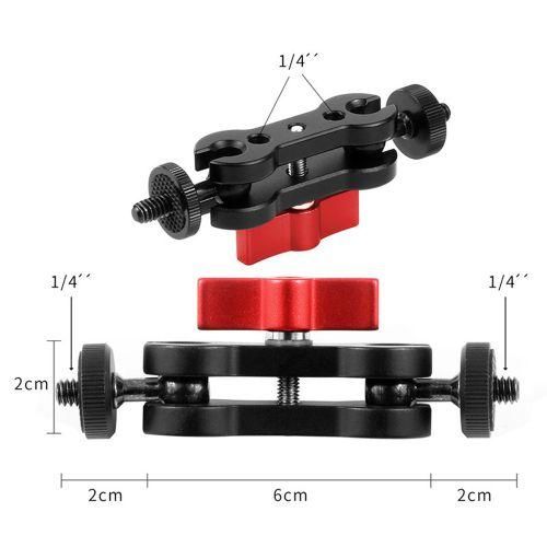 Double Ballhead Mount 14 Inch Screw Magic Ball Head Arm