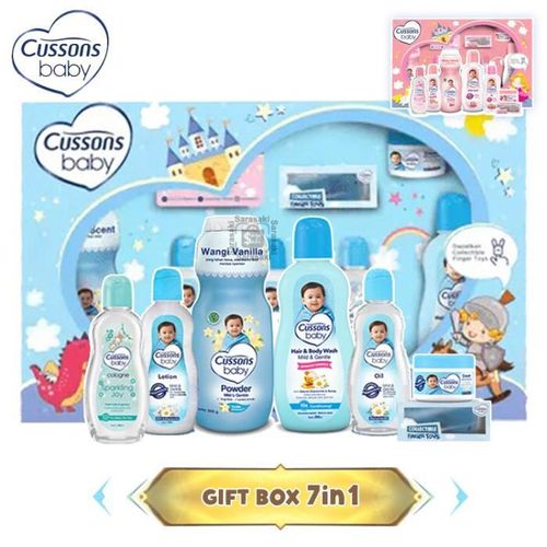 Cussons Baby 7 In 1 Gift Set-Blue