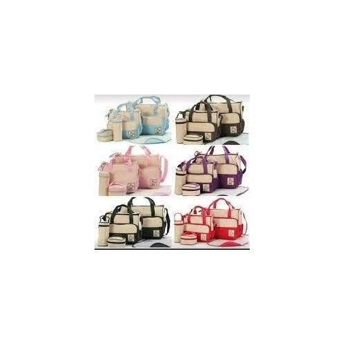 5 In 1 Multi-Function Baby Diaper Changing Bag - Multicolor