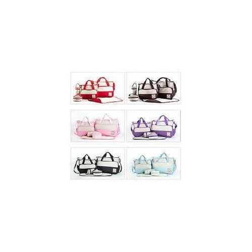 5 In 1 Multi-Function Baby Diaper Changing Bag - Multicolor